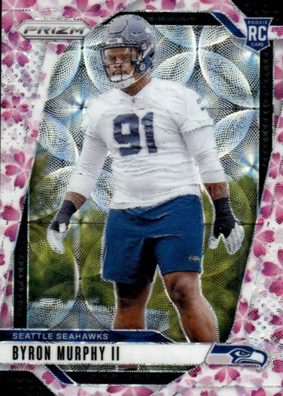 Byron Murphy II 2024 Prizm #317 Choice Cherry Blossom /15 Rookie RAW