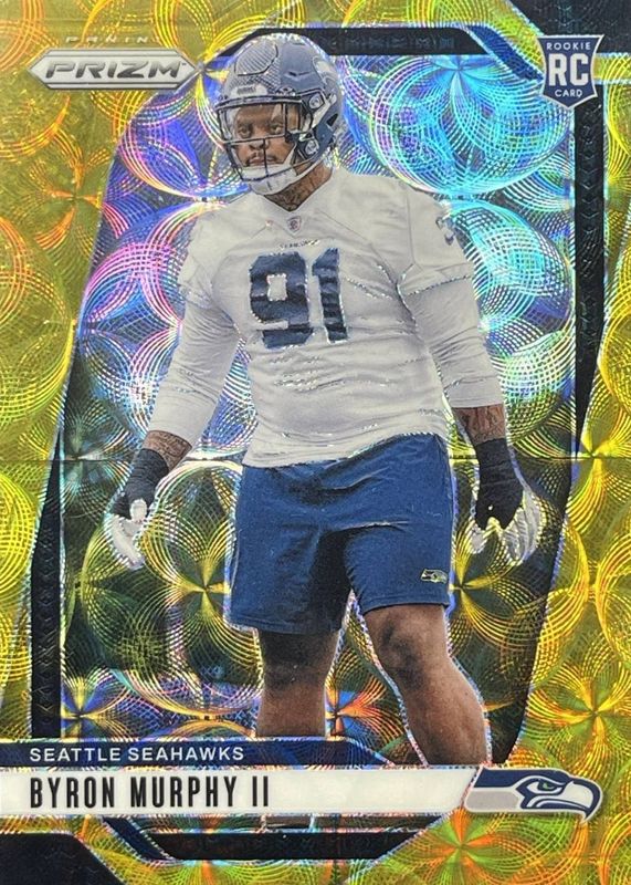 Byron Murphy II 2024 Prizm #317 Choice Gold /10 Rookie RAW