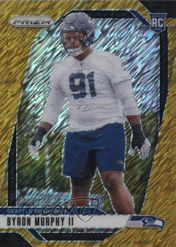 Byron Murphy II 2024 Prizm #317 Gold Shimmer /10 Rookie RAW