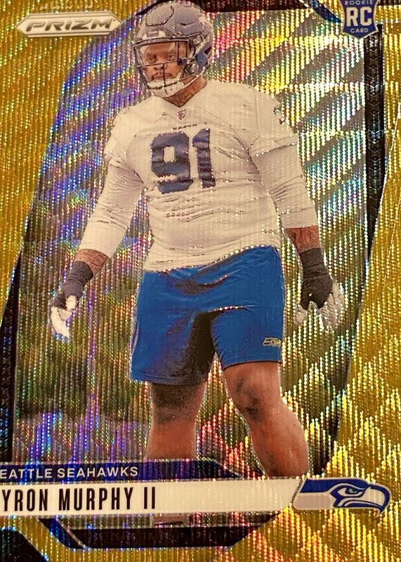 Byron Murphy II 2024 Prizm #317 Gold Wave /10 Rookie RAW