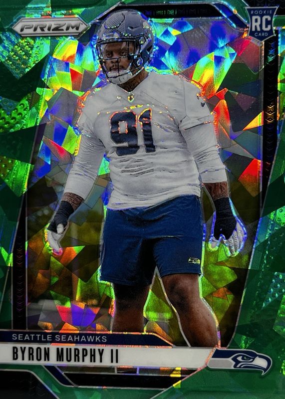 Byron Murphy II 2024 Prizm #317 Green Ice Rookie RAW