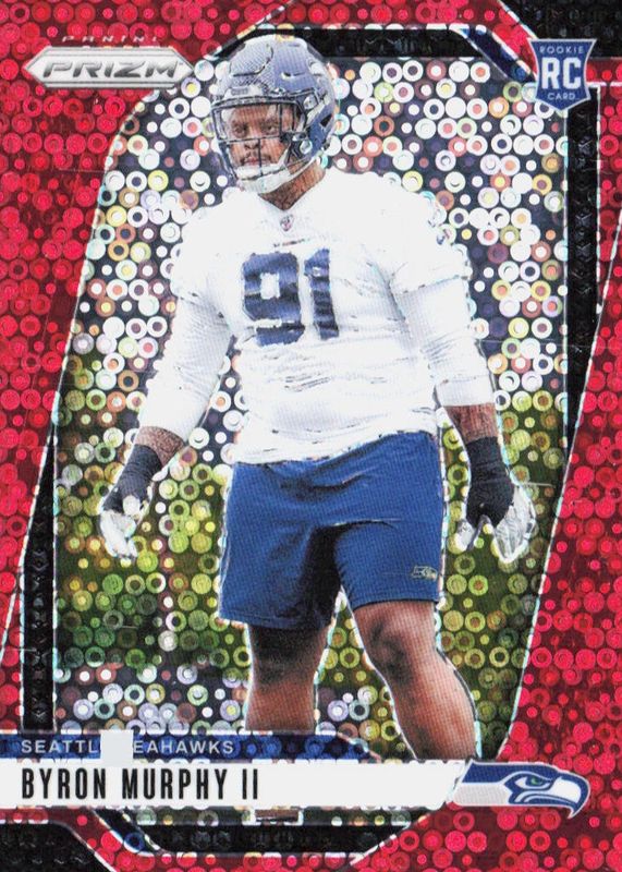 Byron Murphy II 2024 Prizm #317 No Huddle Red /75 Rookie RAW