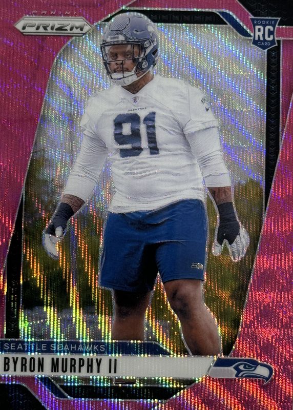 Byron Murphy II 2024 Prizm #317 Pink Wave Rookie RAW