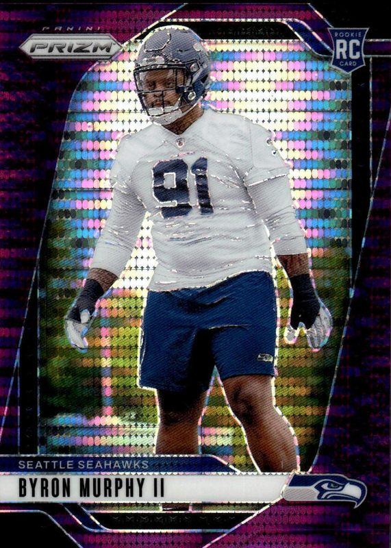 Byron Murphy II 2024 Prizm #317 Purple Pulsar Rookie RAW