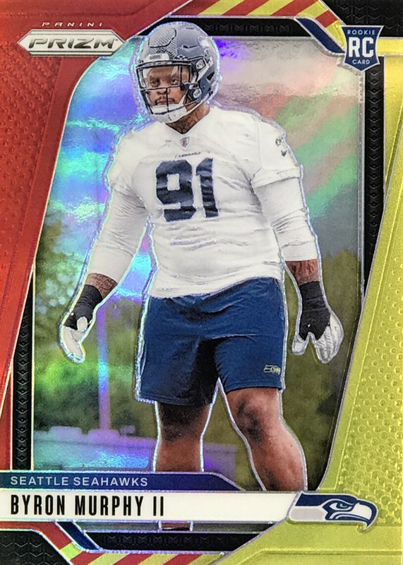 Byron Murphy II 2024 Prizm #317 Red & Yellow /44 Rookie RAW