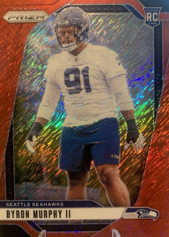 Byron Murphy II 2024 Prizm #317 Red Shimmer /35 Rookie RAW