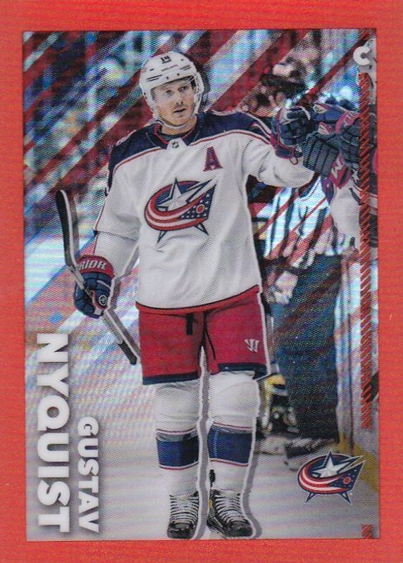2022 Topps Chrome NHL Sticker Collection #147 Orange Refractor /25