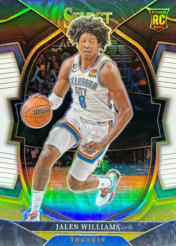 Jalen Williams 2022 Select #90 Concourse Black White Gold /1 Rookie RAW