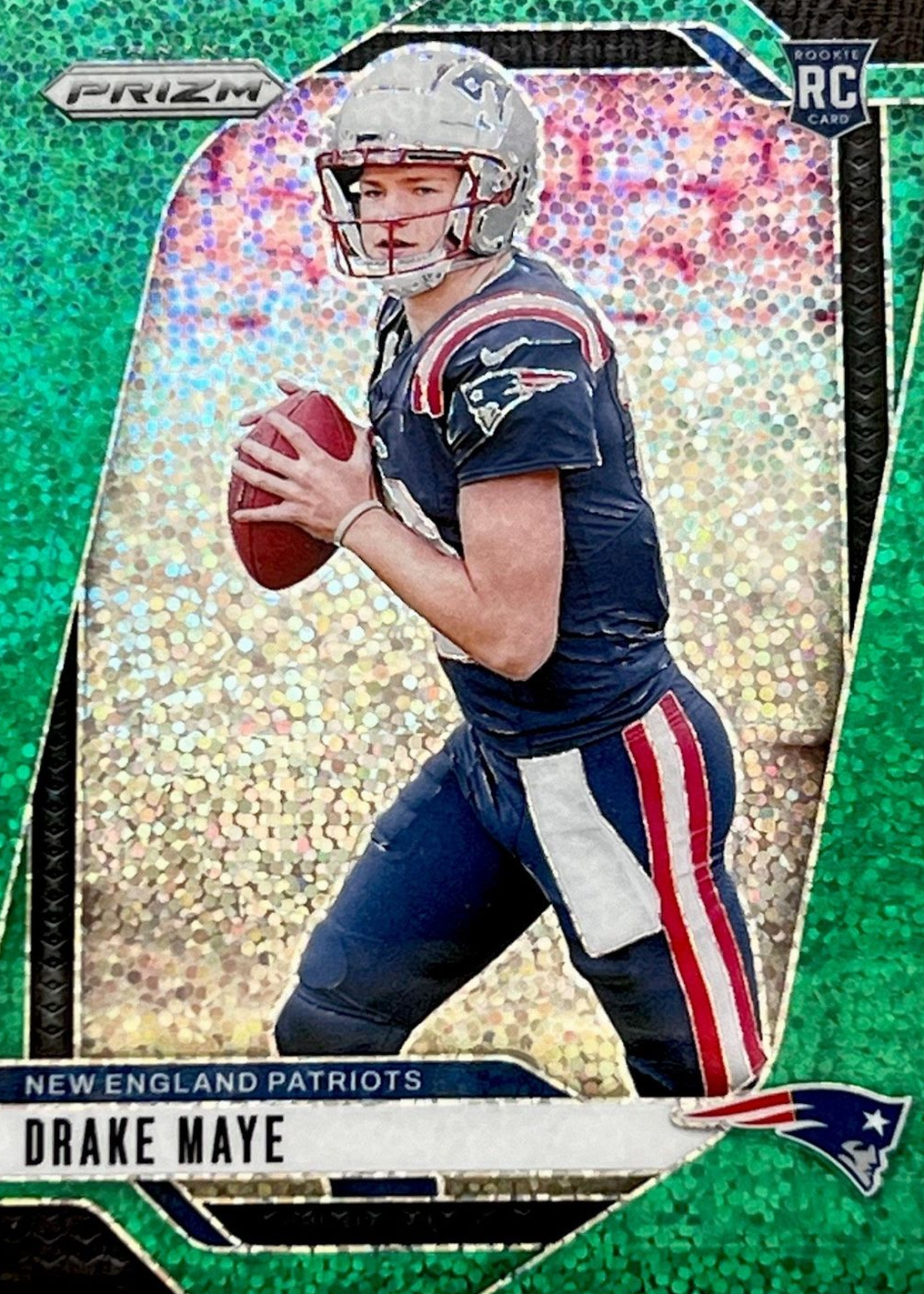 Drake Maye 2024 Prizm #329 Green Sparkle /8 Price Guide