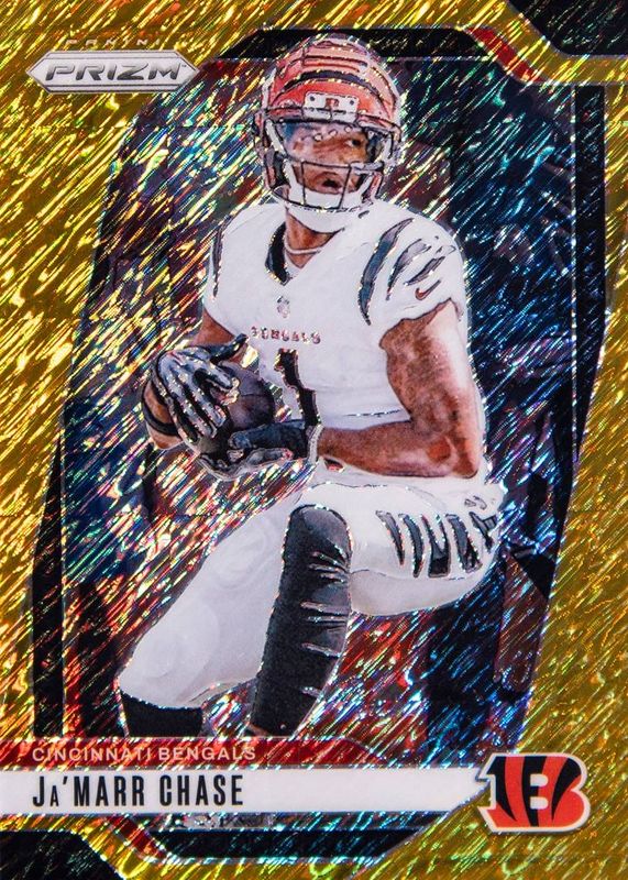 Ja'Marr Chase 2024 Prizm #57 Gold Shimmer /10 RAW