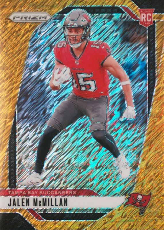 Jalen McMillan 2024 Prizm #338 Gold Shimmer /10 Rookie RAW
