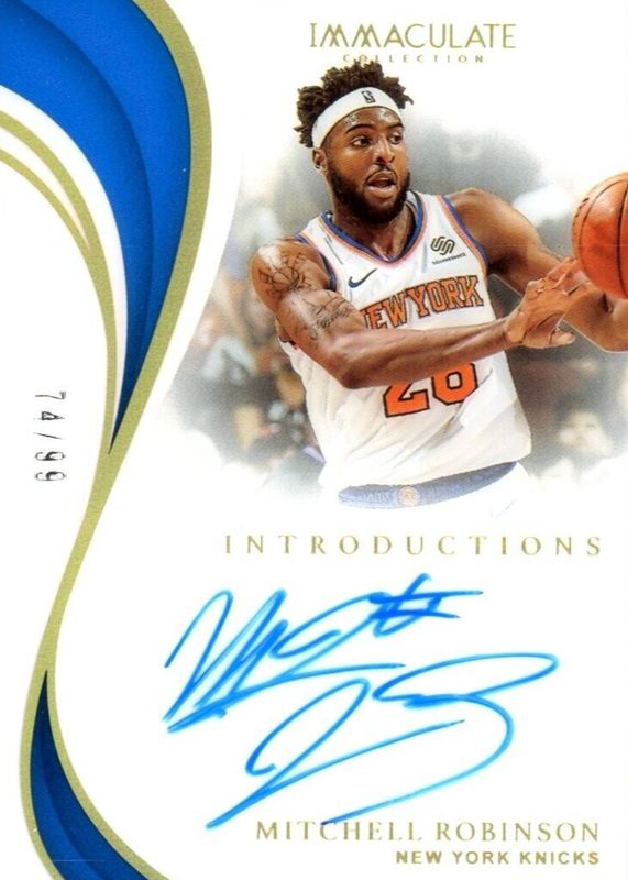 Mitchell Robinson 2018 Immaculate #INT-MRB Immaculate Introductions Autographs (/99) Rookie RAW