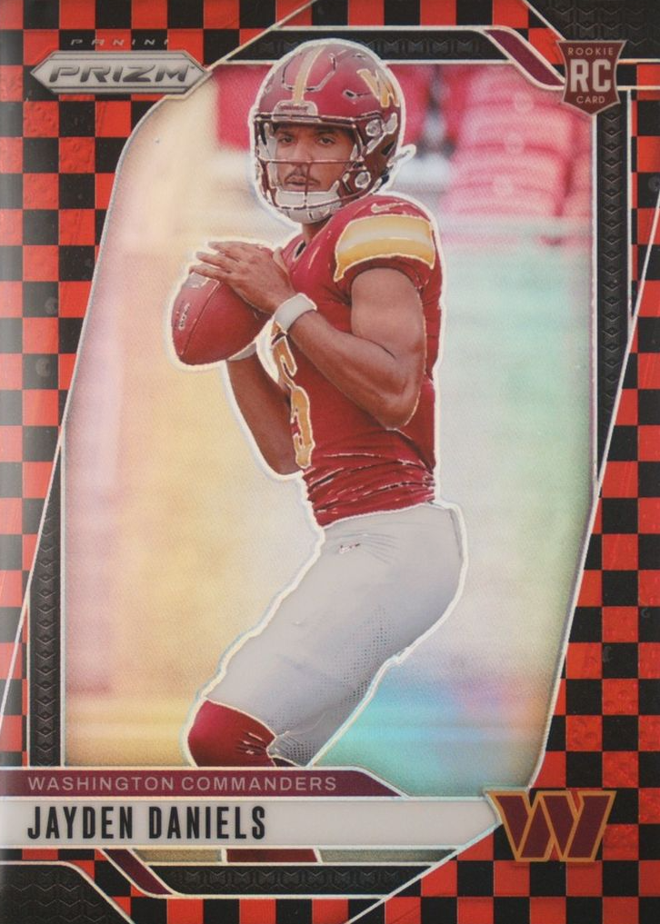 Jayden Daniels 2024 Prizm #347 Black & Red Checker /(SSP