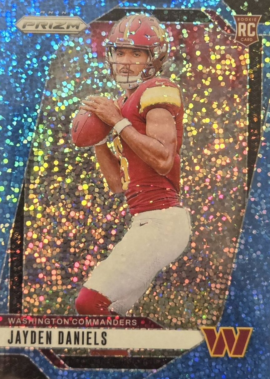 Jayden Daniels 2024 Prizm #347 Blue Sparkle /96 Price Guide