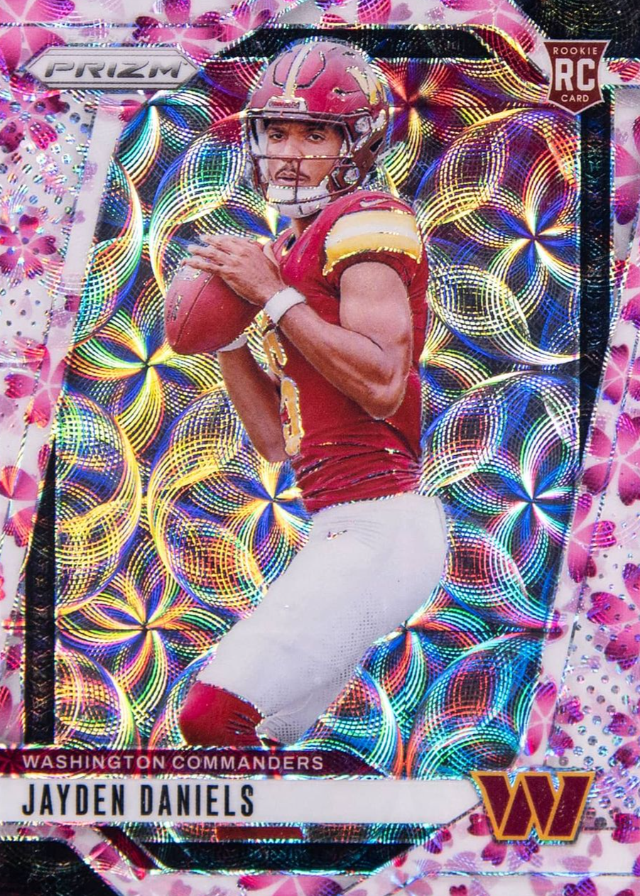 Jayden Daniels 2024 Prizm #347 Choice Cherry Blossom /15 Price