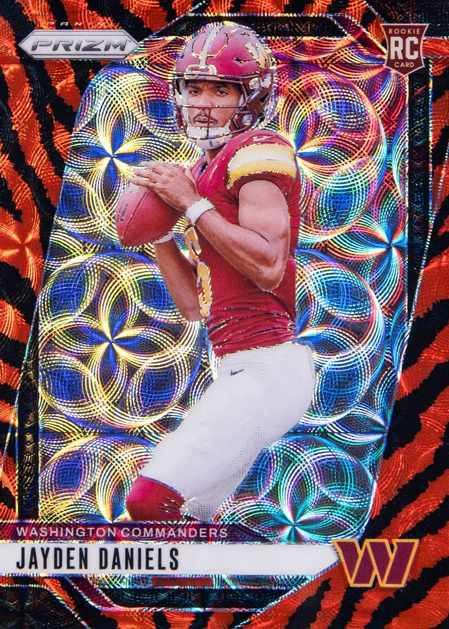 Jayden Daniels 2024 Prizm #347 Choice Tiger Stripe /(SSP) Price