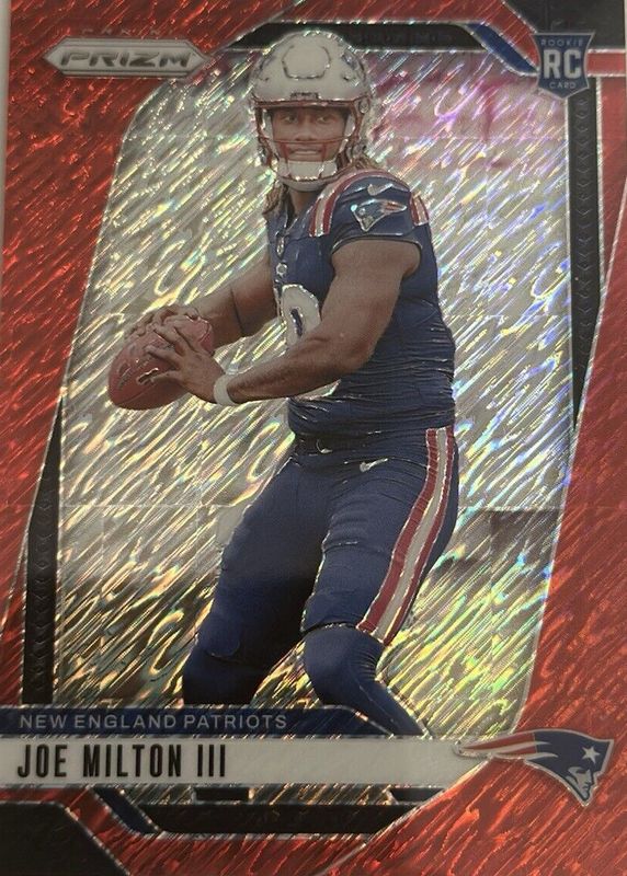 Joe Milton III 2024 Prizm #354 Red Shimmer /35 Rookie RAW