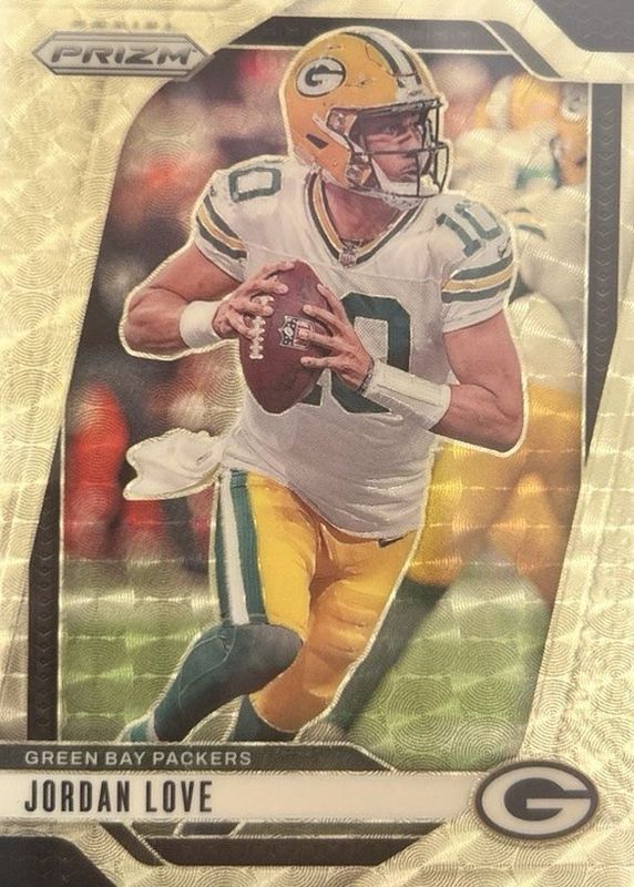 Jordan Love 2024 Prizm #101 Gold Vinyl /5 RAW