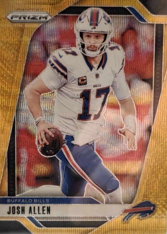 Josh Allen 2024 Prizm #28 Gold Wave /10 RAW