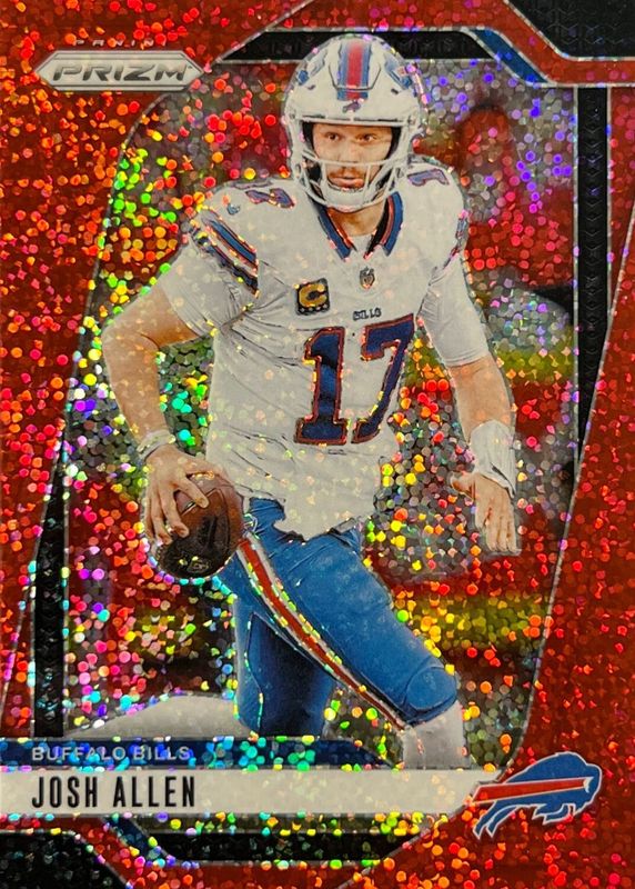 Josh Allen 2024 Prizm #28 Red Sparkle /(SSP) RAW
