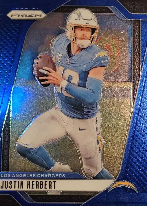 Justin Herbert 2024 Prizm #157 Blue /(SSP) RAW