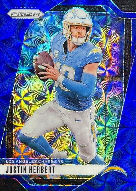 Justin Herbert 2024 Prizm #157 Choice Blue /14 RAW