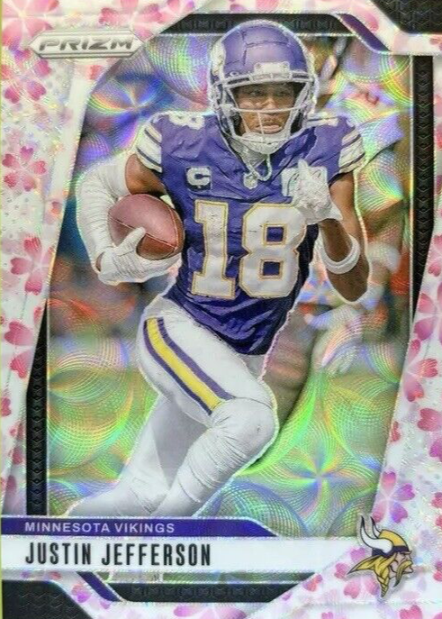 Justin Jefferson 2024 Prizm #187 Choice Cherry Blossom /15 Price