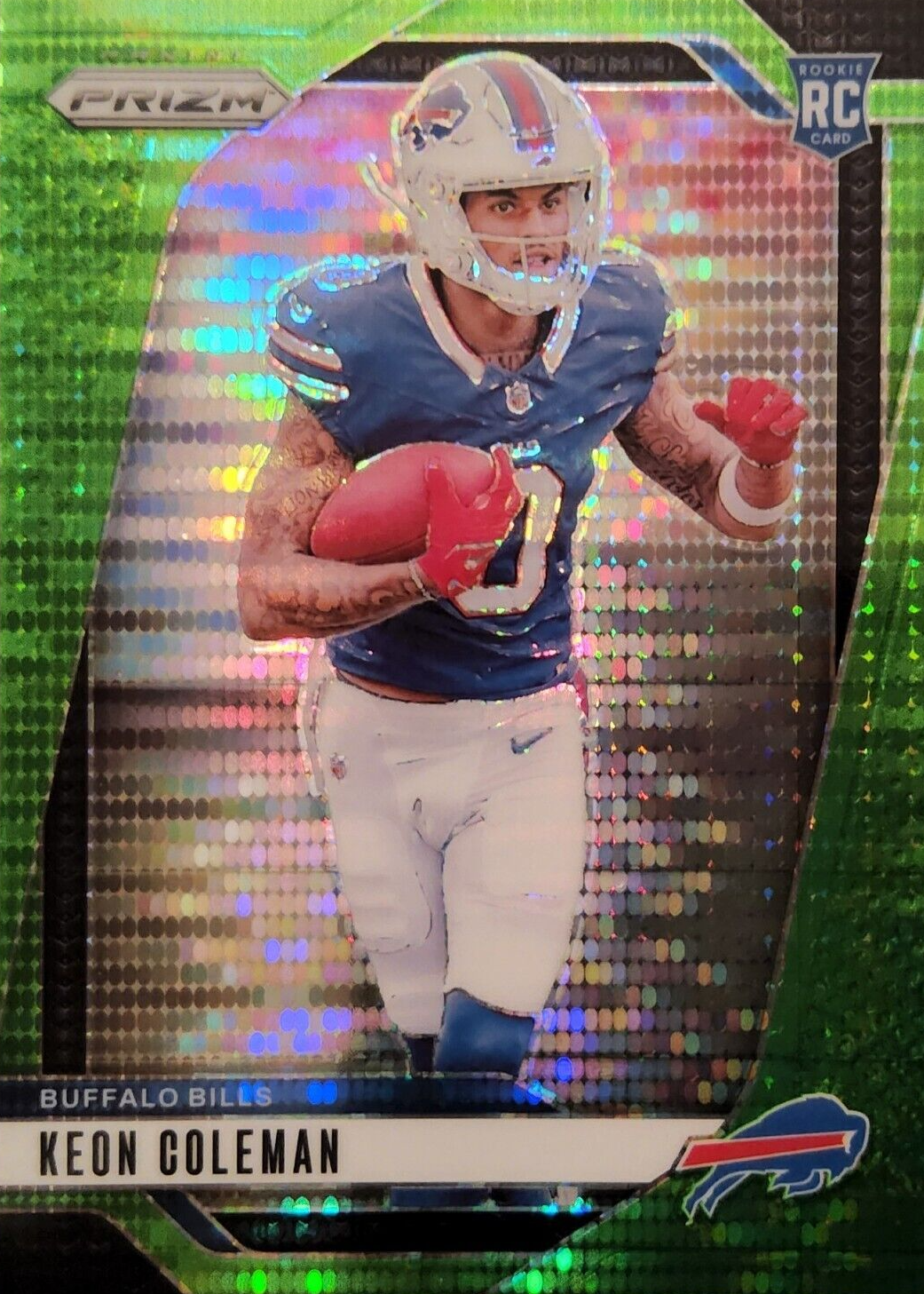 Keon Coleman 2024 Prizm #362 Neon Green Pulsar Price Guide