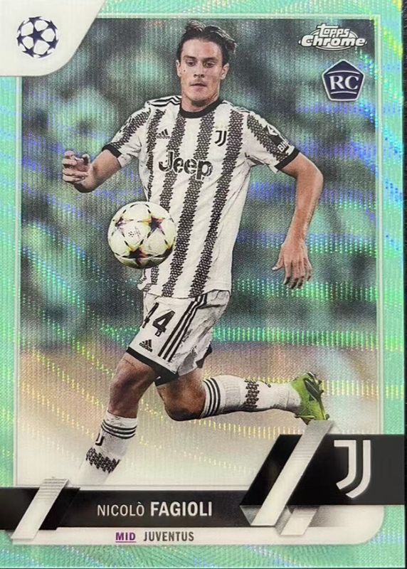 2022 Topps Chrome UEFA Club Competitions #53 Aqua Wave Refractor /199