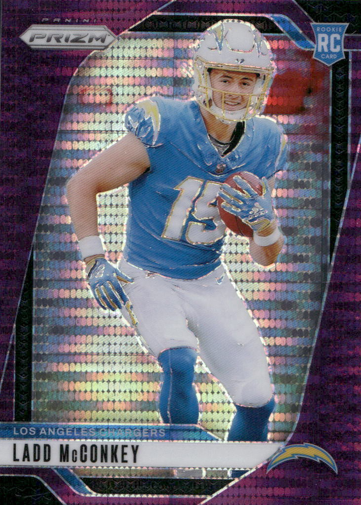 Ladd McConkey 2024 Prizm #365 Purple Pulsar Price Guide - Sports