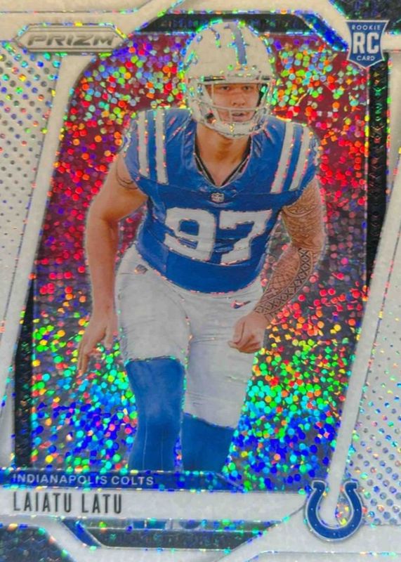Laiatu Latu 2024 Prizm #366 White Sparkle /(SSP) Rookie RAW