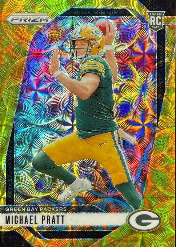 Michael Pratt 2024 Prizm #379 Choice Gold /10 Rookie RAW