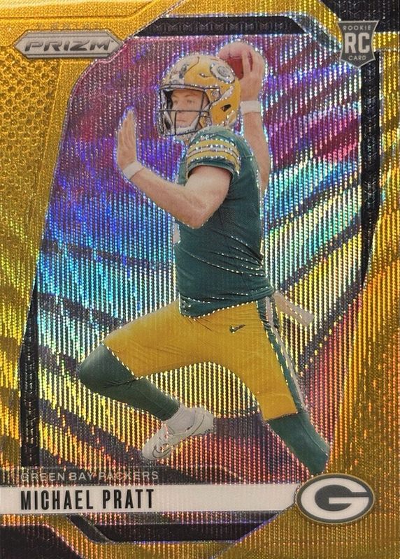 Michael Pratt 2024 Prizm #379 Gold Wave /10 Rookie RAW