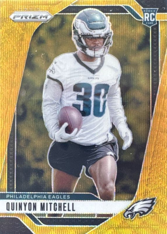 Quinyon Mitchell 2024 Prizm #381 Gold Wave /10 Rookie RAW