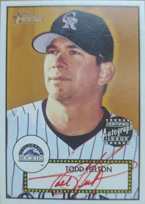 2001 Topps Heritage #THA-TH Real One Autographs - Red Ink /52