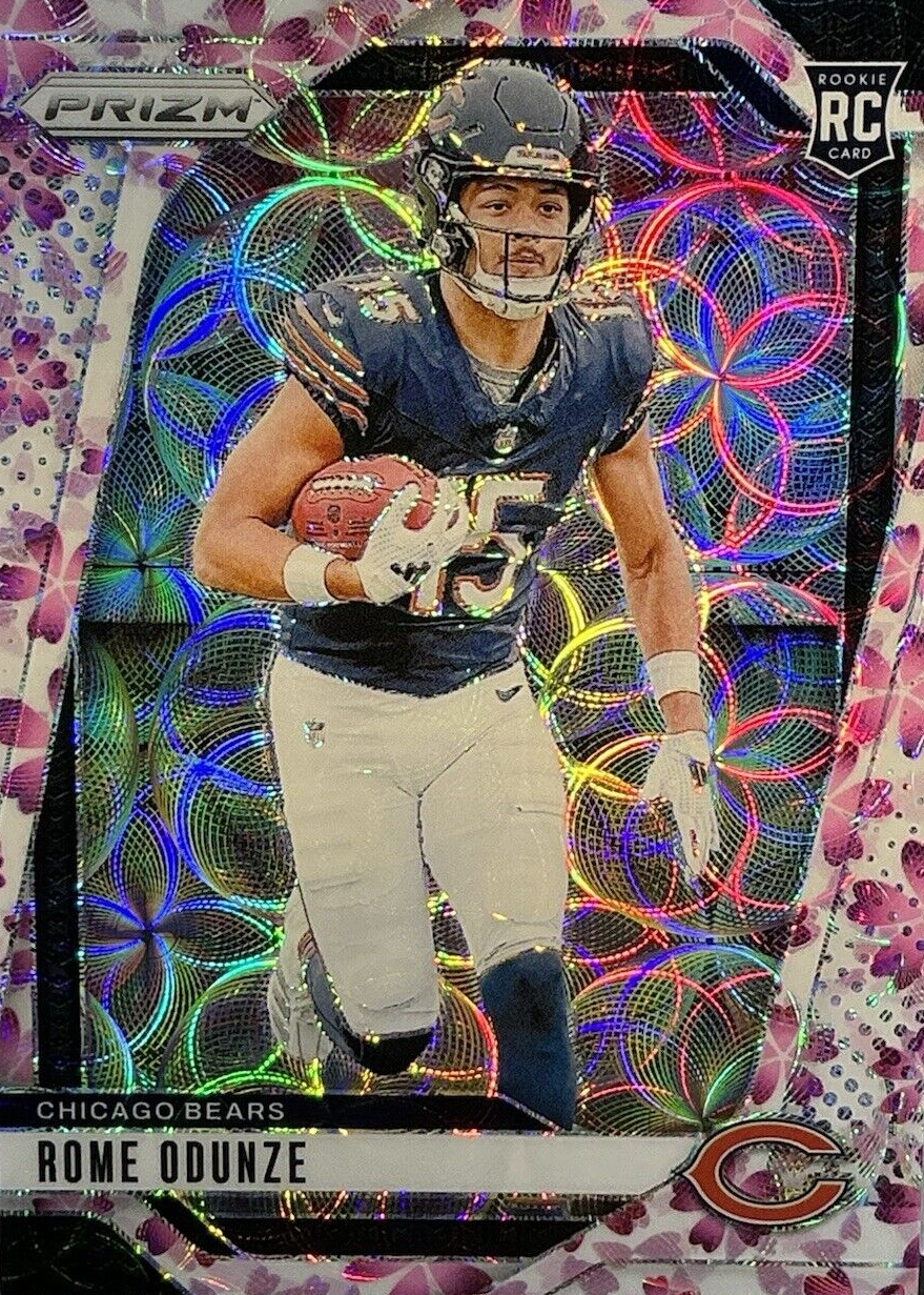 Rome Odunze 2024 Prizm #385 Choice Cherry Blossom /15 Price Guide