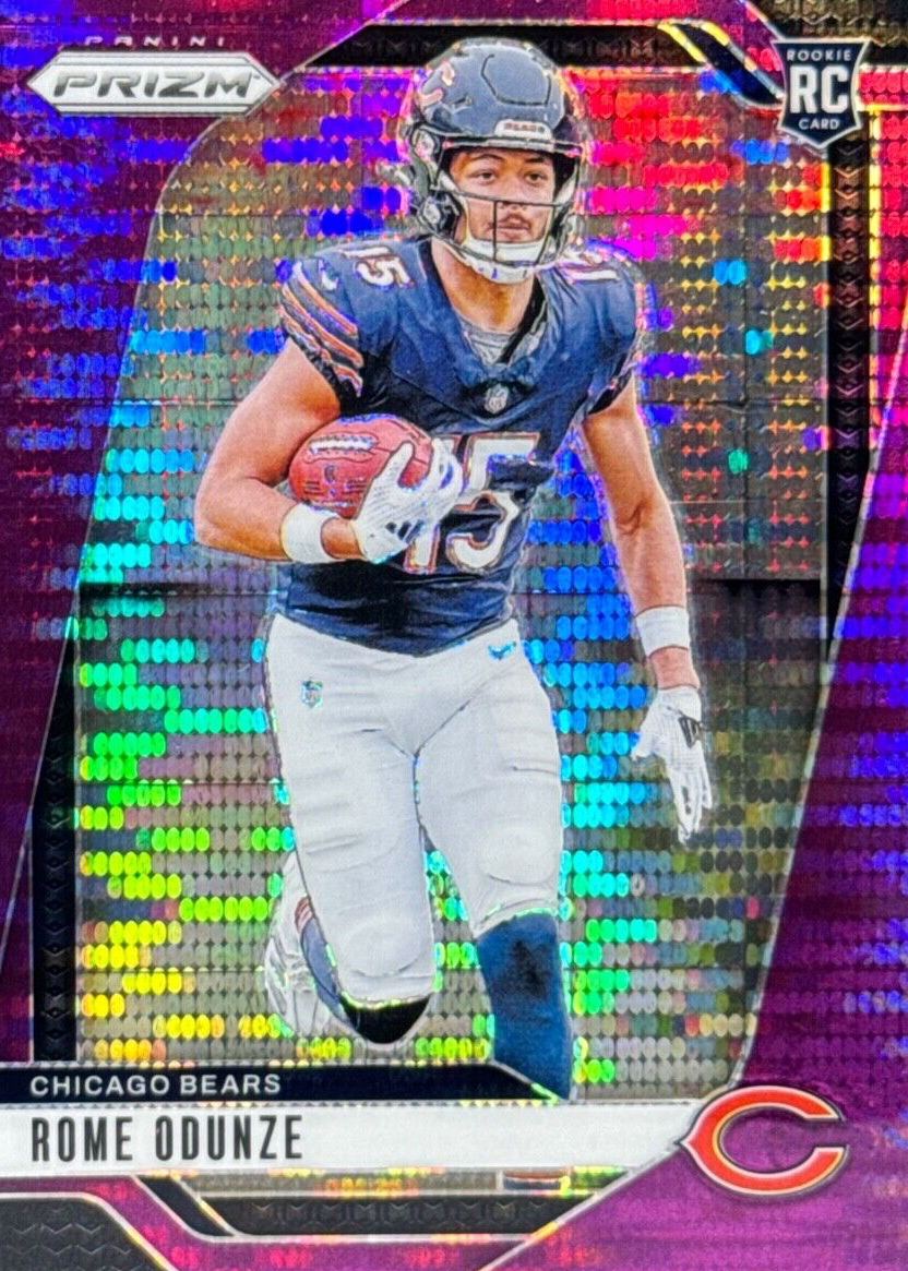 Rome Odunze 2024 Prizm #385 Purple Pulsar Price Guide
