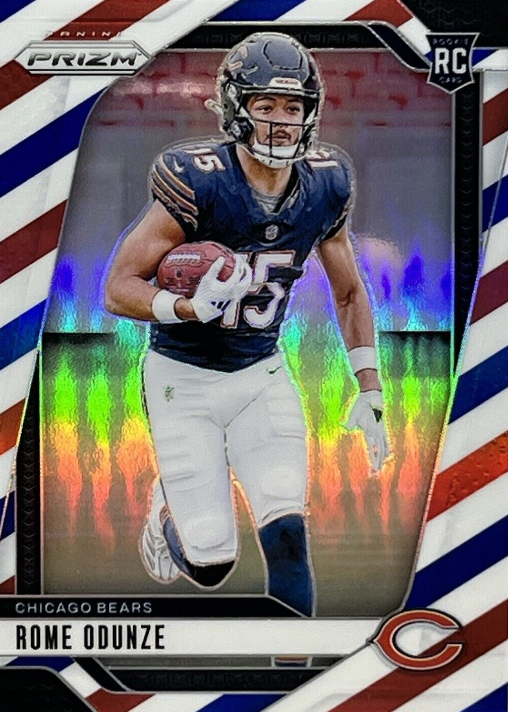 Rome Odunze 2024 Prizm #385 Red White Blue Price Guide - Sports