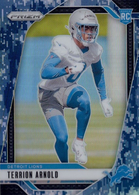 Terrion Arnold 2024 Prizm #389 Navy Camo /25 Rookie RAW