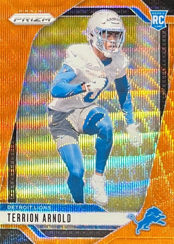 Terrion Arnold 2024 Prizm #389 Orange Wave /60 Rookie RAW