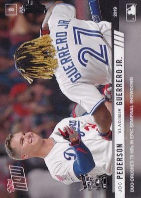 2019 Topps Now #490 Base (w/J. Pederson - Print Run: 1,129)