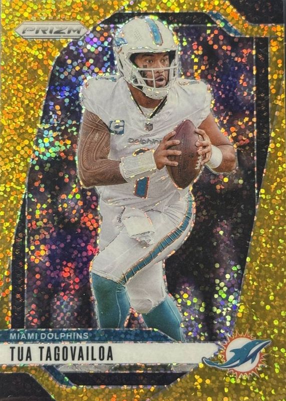 Tua Tagovailoa 2024 Prizm #175 Gold Sparkle /24 RAW