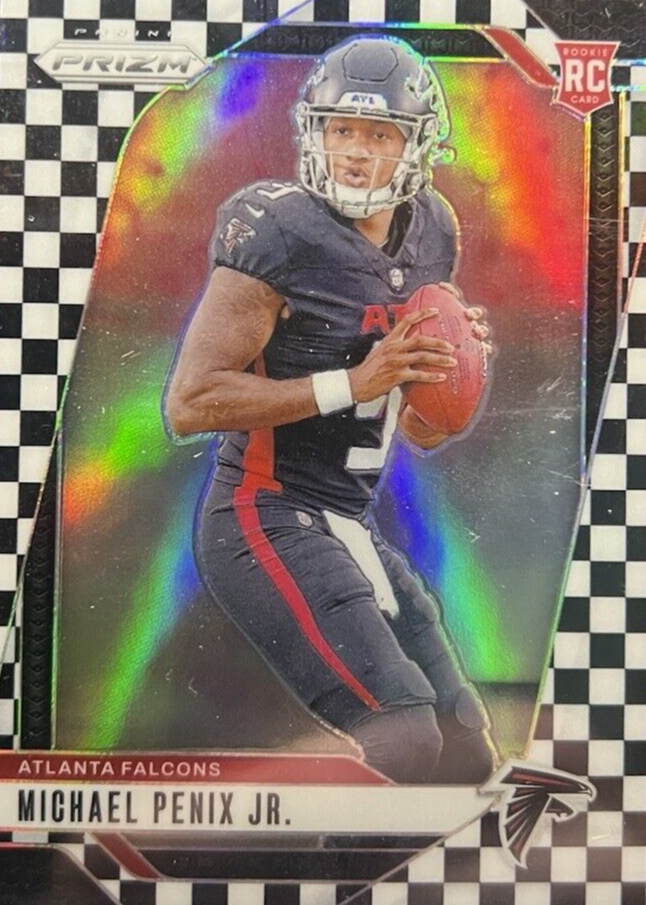 Michael Penix Jr. 2024 Prizm #378 Black & White Checker /(SSP