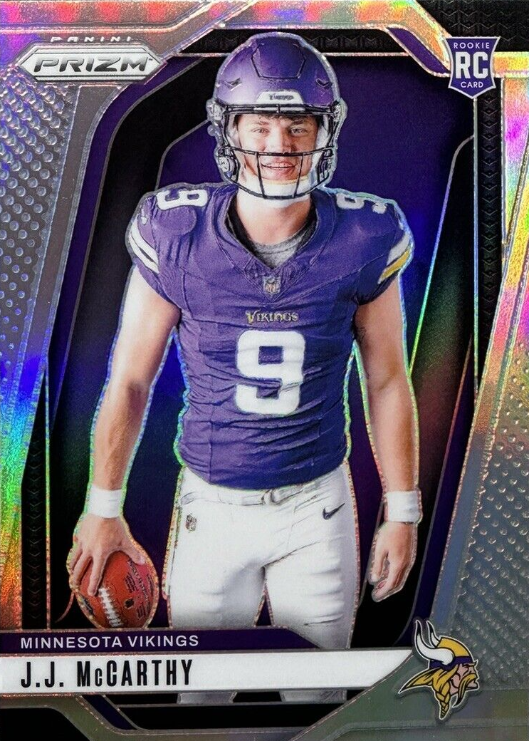 JJ McCarthy 2024 Prizm #13 Rookie Variation - Silver Price Guide