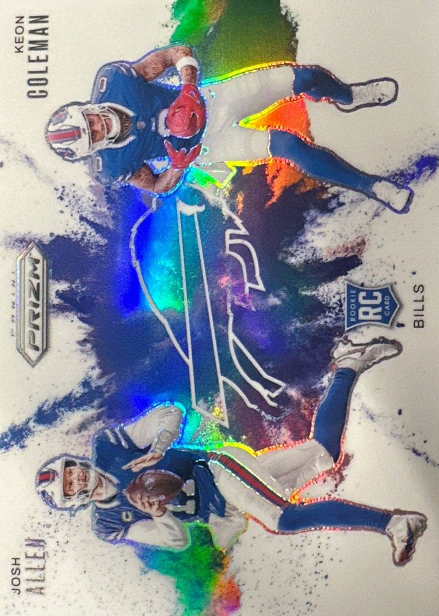 Josh Allen / Keon Coleman 2024 Prizm #8 Color Blast Duals /(SSP