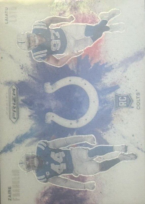 Laiatu Latu / Zaire Franklin 2024 Prizm #4 Color Blast Duals /(SSP) RAW