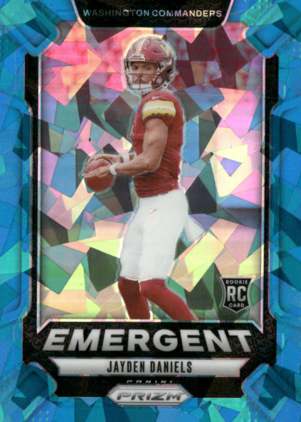 Jayden Daniels 2024 Prizm #2 Emergent - Blue Ice /99 Price Guide