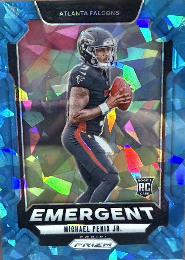 Michael Penix Jr. 2024 Prizm #20 Emergent - Blue Ice /99 Price