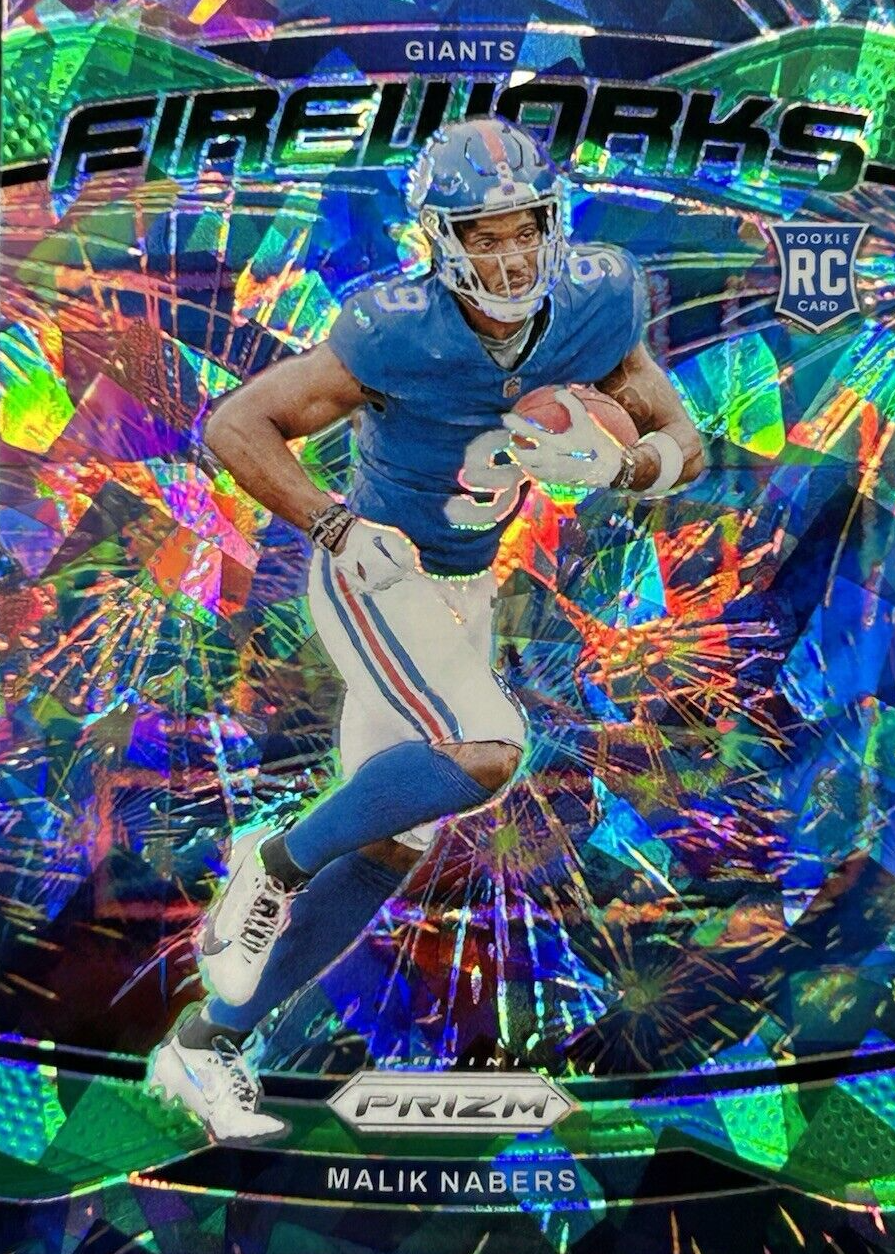 Malik Nabers 2024 Prizm #21 Fireworks - Green Ice Price Guide