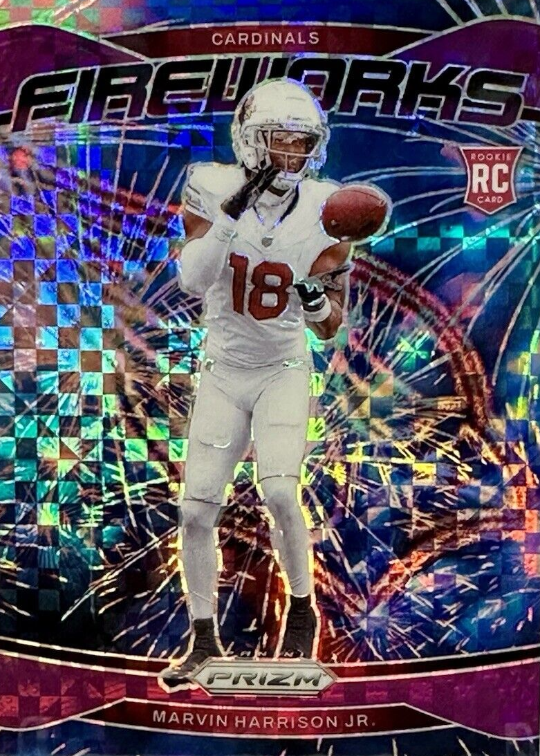 マーウィン・ジュニア / 次元パトロール Marvin Harrison Jr. 2024 Prizm #20 Fireworks - Purple Power /49